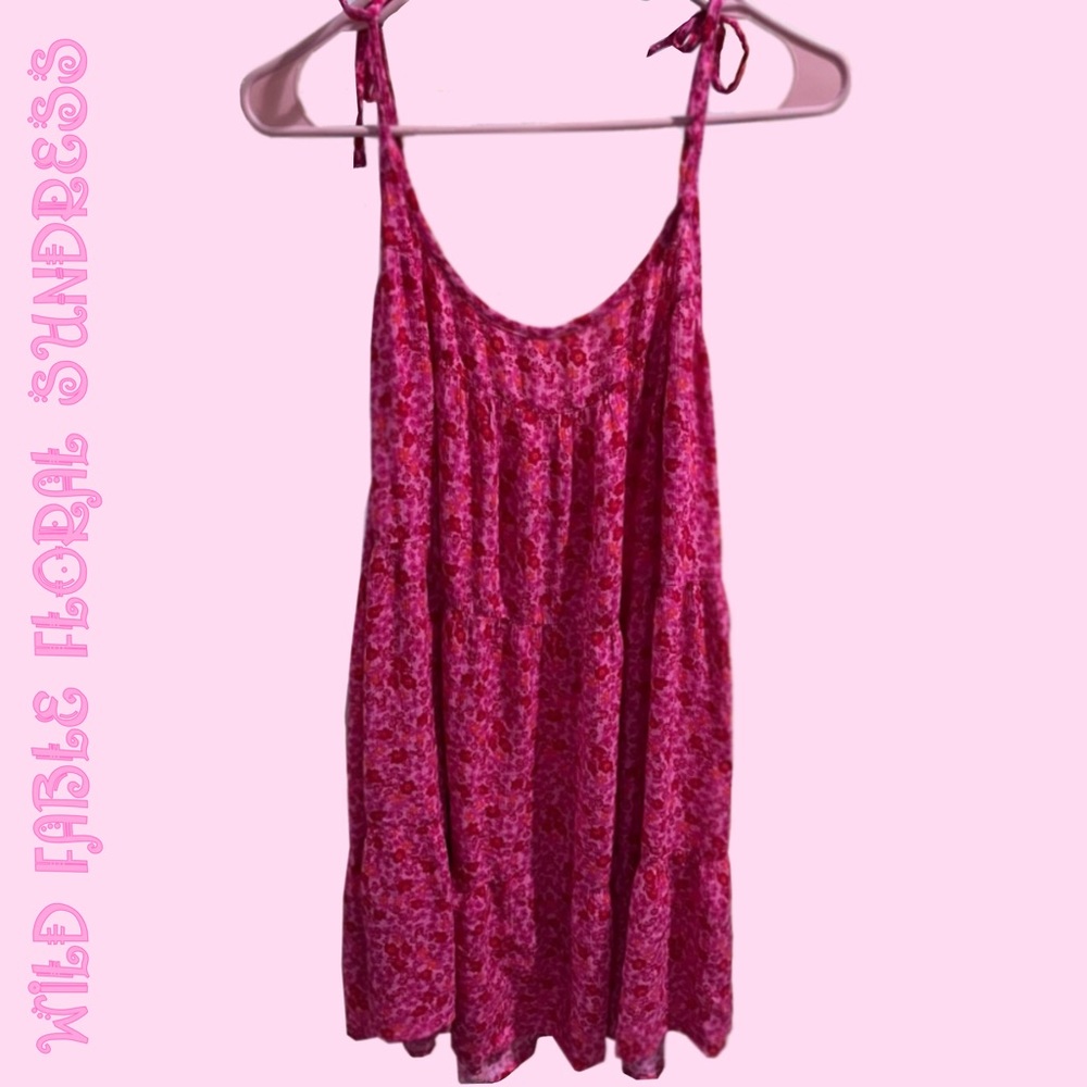PINK FLOWER SUNDRESS